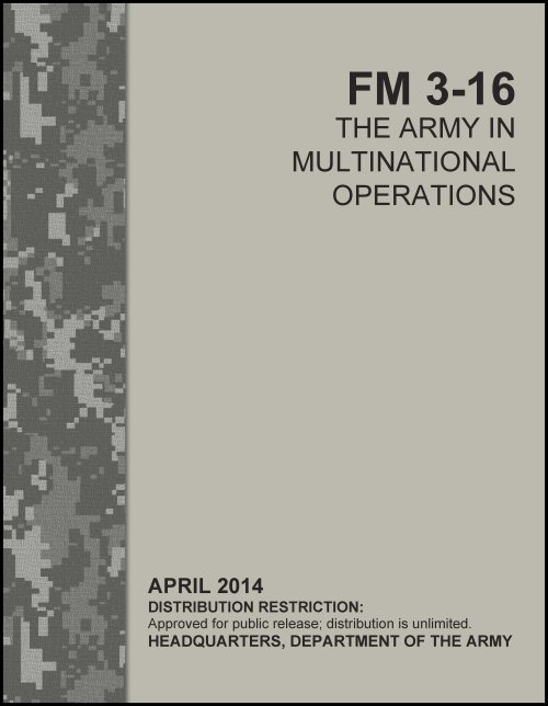 FM 3-16 The Army in Multinational Opns - 2014 - BIG size